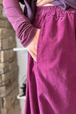 Bateau Needlecord 7/8 Barrel Culotte Pant Aubergine